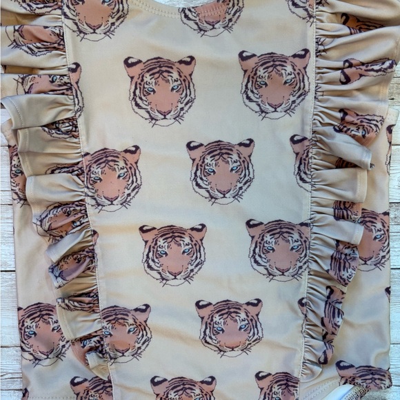 Kate Quinn Ruffle Front Tiger Swimsuit - Picture 3 of 5
